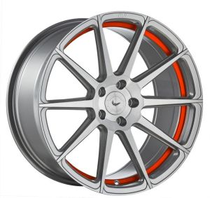 BARRACUDA PROJECT 2.0 silver brushed/ undercut Color Trim rot Felge 10,5x21 - 21 Zoll 5x112 Lochkreis