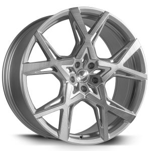 BARRACUDA PROJECT X Silver-brushed-Surface Felge 10x22 - 22 Zoll 5x112 Lochkreis