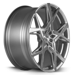 BARRACUDA PROJECT X Silver-brushed-Surface Felge 10x22 - 22 Zoll 5x112 Lochkreis