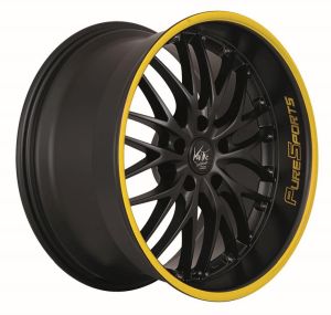 BARRACUDA VOLTEC T6 PureSports / Color Trim gelb Felge 7x17 - 17 Zoll 4x100 Lochkreis