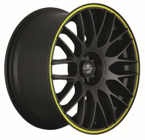 BARRACUDA KARIZZMA Mattblack Puresports / Color Trim gelb Wheel 9x20 - 20 inch 5x120 bolt circle