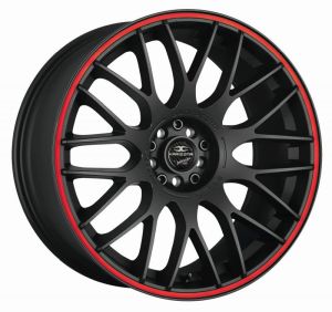 BARRACUDA KARIZZMA Mattblack Puresports / Color Trim rot Wheel 8x18 - 18 inch 4x100 bolt circle