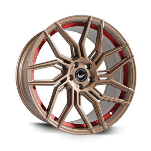 BARRACUDA DRAGOON Higloss-Bronze undercut Trimline red Felge 8,5x20 - 20 Zoll 5x110 Lochkreis