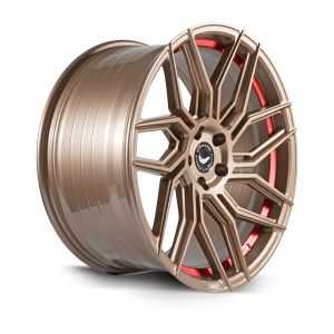 BARRACUDA DRAGOON Higloss-Bronze undercut Trimline red Felge 8,5x20 - 20 Zoll 5x110 Lochkreis