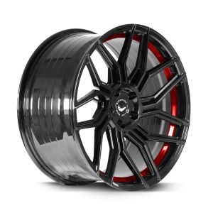 BARRACUDA DRAGOON Higloss-Black undercut Trimline red Felge 8,5x20 - 20 Zoll 5x110 Lochkreis