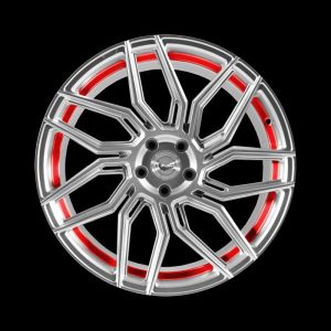 BARRACUDA DRAGOON Silver undercut Trimline red Felge 8,5x20 - 20 Zoll 5x110 Lochkreis