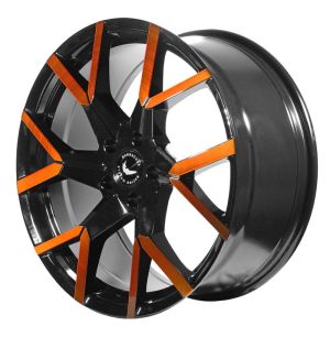 BARRACUDA TZUNAMEE EVO Black gloss Flashorange Felge 8x18 - 18 Zoll 5x100 Lochkreis