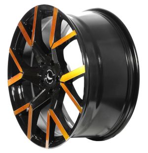 BARRACUDA TZUNAMEE EVO Black gloss Flashgold Felge 8x18 - 18 Zoll 5x100 Lochkreis