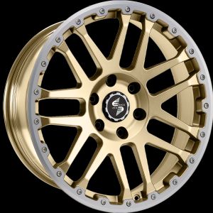 ETABETA COMBAT CV Gold matt lip + cap pol. Wheel 7x17 - 17 inch 5x139.7 bold circle