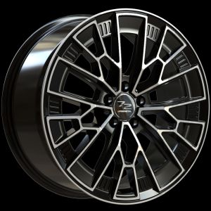 Fondmetal 1972 glänzend schwarz poliert Felge 9x20 - 20 Zoll 5x110 Lochkreis