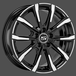 MSW 79 GLOSS BLACK FULL POLISHED Felge 7x17 - 17 Zoll 5x114,3 Lochkreis