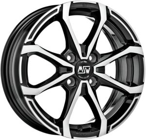 MSW X4 GLOSS BLACK FULL POLISHED Wheel 5,5x14 - 14 inch 4x108 bold circle