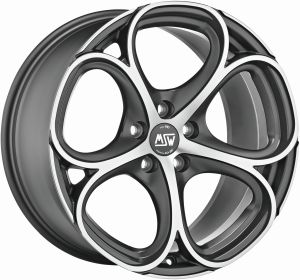 MSW 82 GUN METAL POLIERT Felge 8x18 - 18 Zoll 5x100 Lochkreis