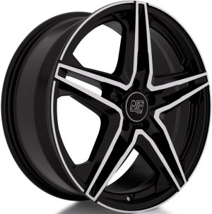 MSW 31 GLOSS BLACK FULL POLISHED Felge 8x18 - 18 Zoll 5x112 Lochkreis