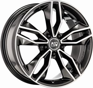 MSW 71 glanz dunkelgrau front poliert Felge 7,5x17 - 17 Zoll 5x105 Lochkreis