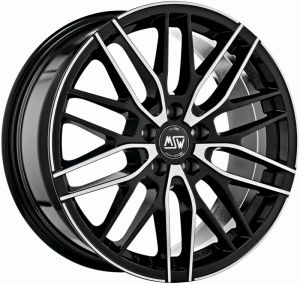 MSW 72 GLOSS BLACK F. POL. Wheel 7x17 - 17 inch 5x100 bold circle