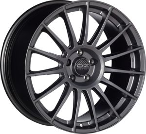 OZ SUPERTURISMO LM MATT GRAPHITE + SILVER LETTERING Wheel 8x18 - 18 inch 5x115 bold circle