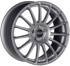 OZ SUPERTURISMO LM MATT RACE SILVER + BLACK LETTERING Wheel 7.5x17 - 17 inch 5x108 bold circle