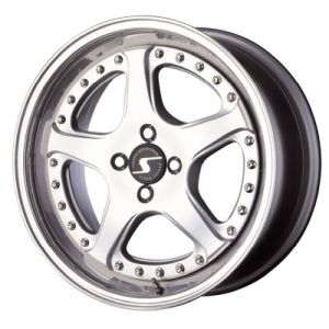 Schmidt Racelite silber horn poliert Felge 9x17 - 17 Zoll 4x108 Lochkreis