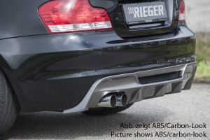 Rieger Rear insert for double tips left black gloss fits for BMW E81 / E82 / E87 / E88