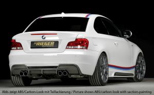 Heckeinsatz Rieger für Doppelrohr links/rechts passend für BMW E81 / E82 / E87 / E88