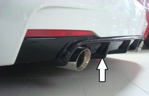 Rieger Heckeinsatz schwarz glanz passend für BMW F30/31