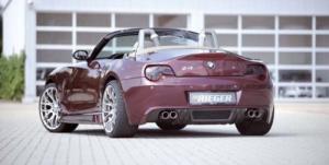 rear apron for double end pipe left 2x76mm Rieger Tuning fits for BMW Z4