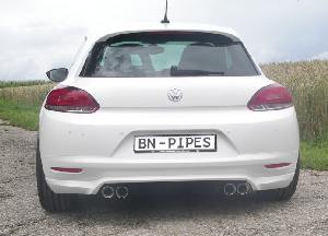 BN Pipes VW Scirocco 13 Endschalldaempfer, Schürze ausschneiden oder JMS Heck 273612 verwenden