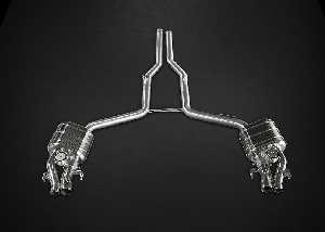 Capristo rear muffler, Muffler (Valve system) without end pipes incl. programmable control, stainless steel T309 fits for Mercedes W212