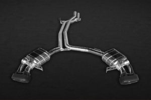 Capristo exhaust system includes the mufflers and the middle silencer spare pipes, incl. CES-3 fits for Porsche Macan