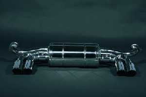 Capristo Edelstahl Endschalldämpfer mit Klappensteuerung (3 Stufen) incl. Fernbedienung Endrohre 4x70mm passend für Ferrari 328