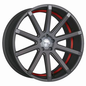 CORSPEED DEVILLE Gunmetal/ undercut Color Trim rot 9,5x22 5x108 Lochkreis