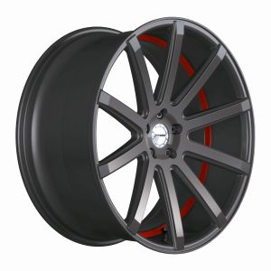 CORSPEED DEVILLE Gunmetal/ undercut Color Trim rot 10,5x21 5x120 Lochkreis