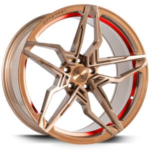 CORSPEED KHARMA Higloss-Bronze brushed Surface undercut Trimline red 8,5x19 5x120 bolt circle