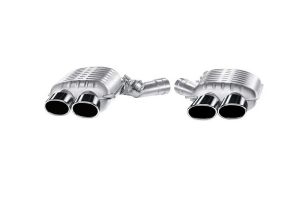 Eisenmann Racing Motorsport Sound Endschalldämpfer Edelstahl mit Klappensteuerung Endschalldämpfer Duplex 4x102mm passend für Limousine
