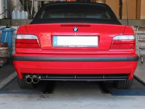 Eisenmann  Racing rear muffler Motorsport Sound stainless steel incl. Connecting pipe to catalyst single sided fits for BMW E36 M3