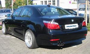 Eisenmann Racing Motorsport Sound Endschalldämpfer Edelstahl Einseitig passend für BMW E60 Limousine/ sedan