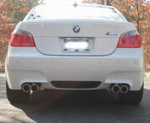 Eisenmann  Racing rear muffler Motorsport Sound stainless steel  Duplex (left + right) fits for BMW E60 Limousine/ sedan
