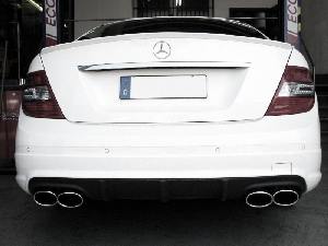 Eisenmann Connecting-pipe+middle muffler+Racing rear muffler Motorsport Sound Duplex (left + right) fits for Mercedes-Benz W204 6-Zylinder
