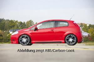 Seitenschweller Rieger-Tuning li.+ re., aus ABS mit Schacht u. Ausschnitt incl. Alugitter passend für Fiat Grande Punto
