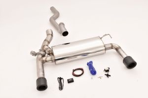 FMS Streetbeast 76mm duplex-catback-system (left & right) with flap-control fits for Ford Kuga II