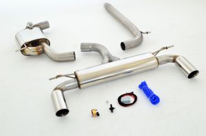 FMS Streetbeast 76mm Duplex-Anlage mit Klappensteuerung passt für VW Scirocco III