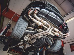 Friedrich Performance Manufaktur 2x 76mm catback-system with tailpipe left & right with valve-control fits for Lamborghini Urus