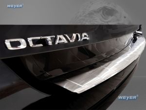 Weyer stainless steel rear bumper protection fits for SKODA Octavia IV