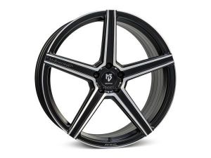 MB Design KV1S Mattschwarz poliert Felge 9,5x21 - 21 Zoll 5x114,3 Lochkreis