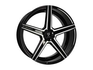 MB Design KV1S DC Schwarz glänzend lackiert Konturen poliert Felge 11,5x21 - 21 Zoll 5x112 Lochkreis