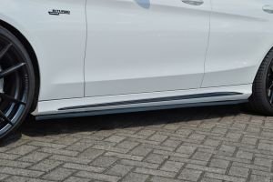 Seitenschweller Set für C43 AMG schwarz glanz passend für Mercedes C-Klasse W205