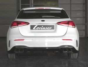 Lorinser Heckdiffusor mit Endrohren schwarz passend für Mercedes W177