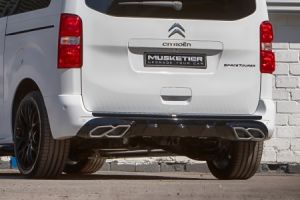 Musketier Heckdiffusor mit Endrohrblenden passend für Opel Vivaro C