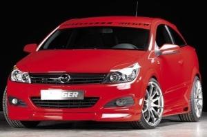 front bumper with daytime running light cutout and small cut out for headlight washer Rieger Tuning fits for Opel Astra H & GTC
